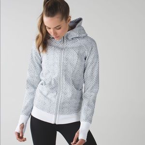 Lululemon scuba hoodie dottie eyelet grey/white